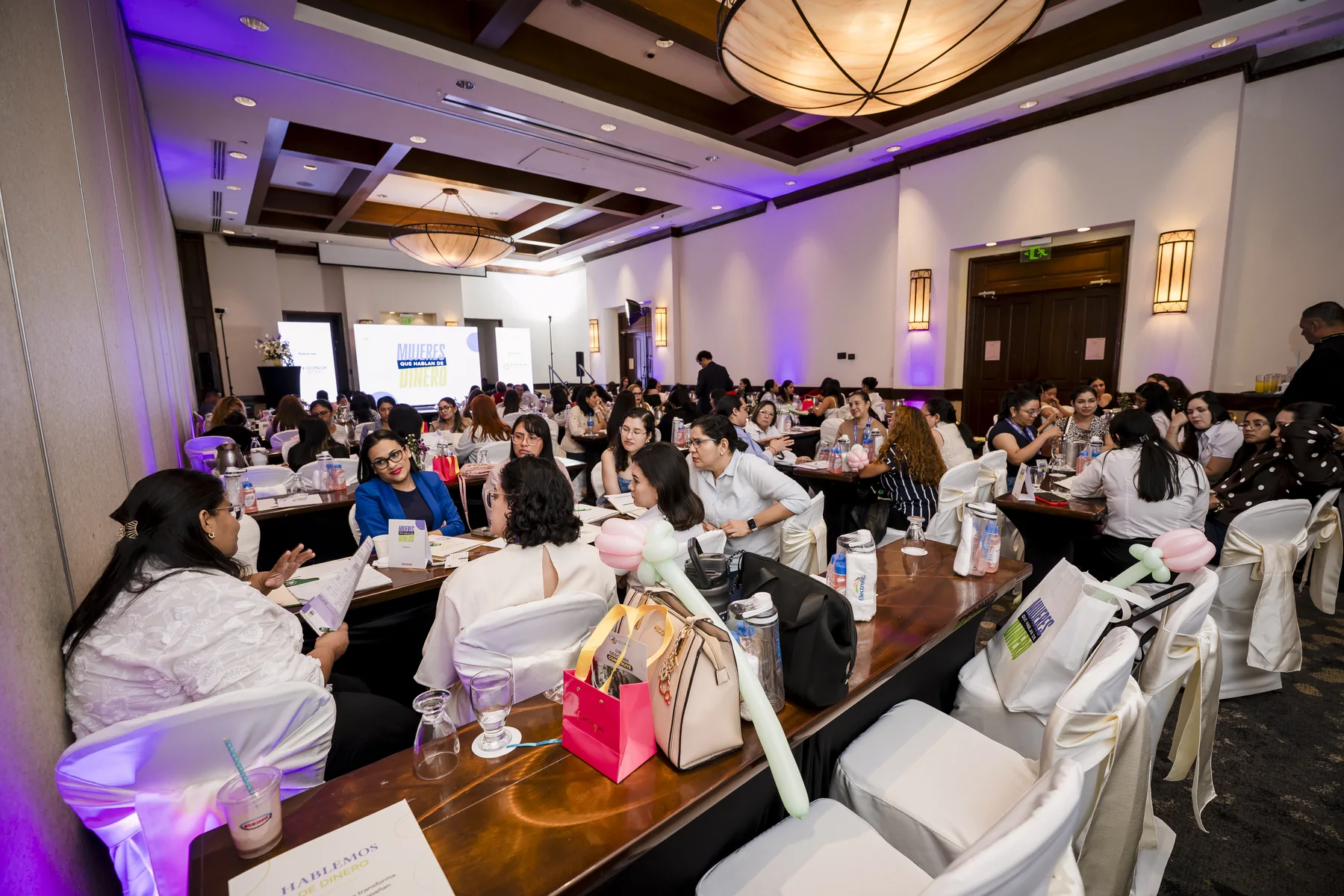 Wide view of the women gathered at the launch in Managua